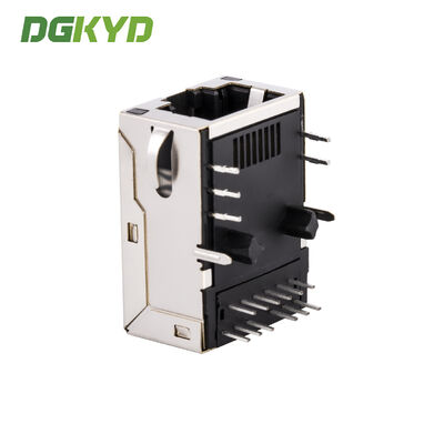 Gigabit Industrial 12 Pin RJ45 Shielded Connector Female Jack for Ethernet Network Interface