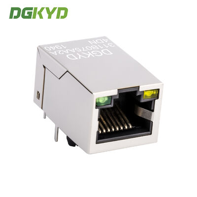 Single Port RJ45 Connector with Transformer 10/100 Base-T RJ45 Jack Modular Jack for Ethernet Network