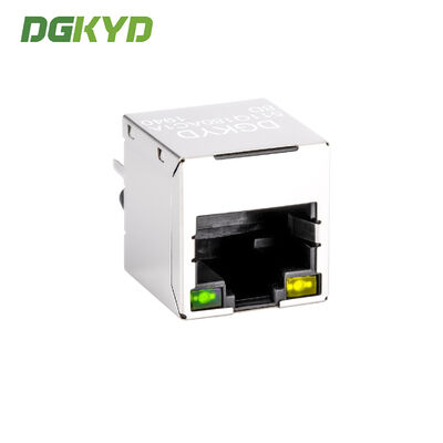 Vertical 180° Straight Insertion RJ45 Connector Gigabit Integrated Filter Single Port RJ45 Jack