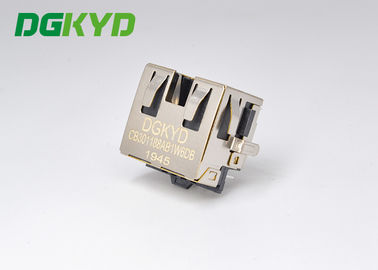 DIP Single Port Shielded Band Light Sink 3.0 Low Profile RJ45 SMT DGKYDCB301188AB1W6DB1075