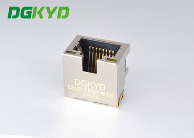 Single Countersunk 4.2 SMT RJ45 Connector Jack With Shield DGKYDCB421188AB1W6SB