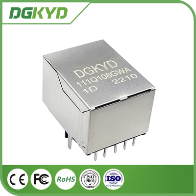 10/100/1000 Base-T 10P8C Single Port RJ45 Magnetic Jack Without LED