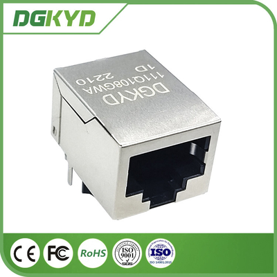10/100/1000 Base-T 10P8C Single Port RJ45 Magnetic Jack Without LED
