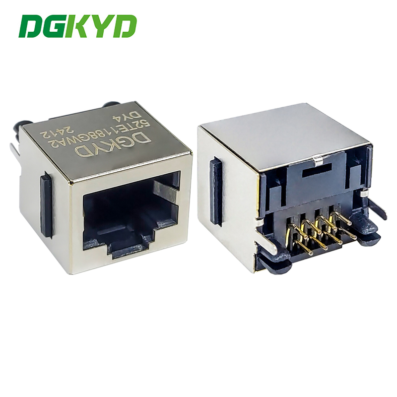 DGKYD52TE1188GWA2DY4 RJ45 connector 52T 8P8C with ear shielded interface modular vertical socket