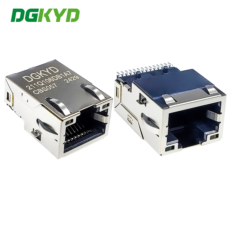 RJ45 Gigabit Integrated Filter Network Connector SMT LCP Interface DGKYD211Q106DB1A7CBS057