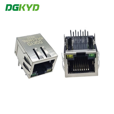 Le port simple 10/100 BASE-T RJ45 a intégré le Magnetics Jack, G/Y mené