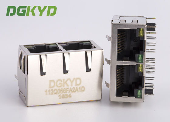 Prise de Jack Rj 45 de jonction de câble Ethernet CAT6 avec G/Y LED 1000 BASE-TX