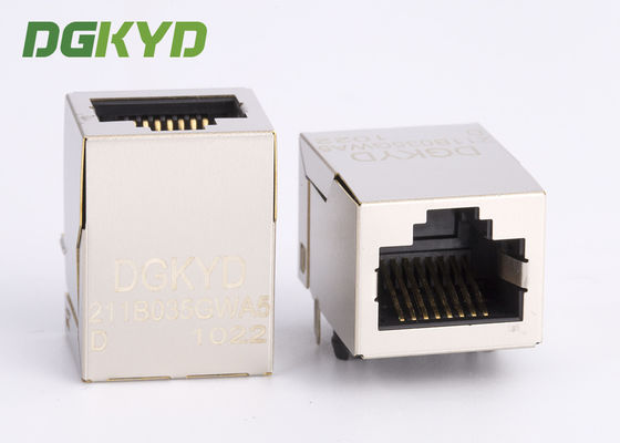 Module de connecteur protégé de Magnetics de 10/100 mis-bande RJ45 Tab Up THT