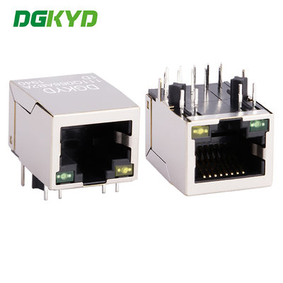 Interface réseau RJ45 à ports uniques Gigabit avec lumière LED et éclairage PIN 4.06 DGKYD111Q068AB2A1D