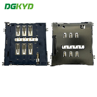Titulaire de carte MICRO-SIM NO-PUSH 1.50H Titulaire de carte 6PIN Titulaire de carte téléphonique DGKYDSIM15H6A6A2Y3WS286