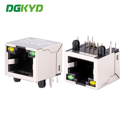 RJ45 à port unique, prise blindée sans transformateur, connecteur 10/100/1000BASE 8p8c DGKYD-56SYGZNL