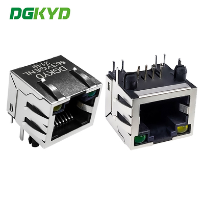 Connecteur RJ45 8P8C 56 port unique avec interface réseau lumineuse et de blindage DGKYD-56SYGENL