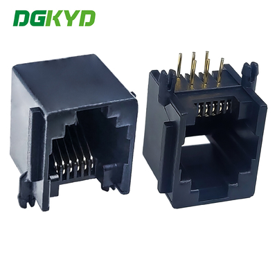 RJ11 connecteur de port de maillage d'oreille entièrement en plastique 6P6C interface réseau DGKYD5521E1166IWA1DY4