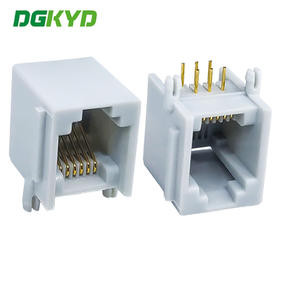 RJ11 tout connecteur de port de maillage en plastique pour oreille grise 6P6C interface de prise de port de maillage DGKYD5523E1166IWE1DY5