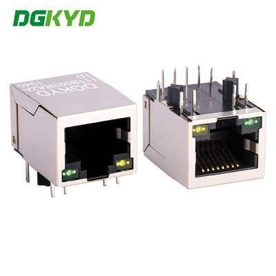 Port Ethernet RJ45, port unique, tout compris avec lumières, 8PIN DIP avec filtre DGKYD111B093BA2A1D