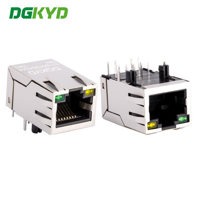 Connecteur réseau RJ45 Transformateur Ethernet intégré de 100 Mbps avec écran lumineux et métallique DGKYD311B075DA2A4DN