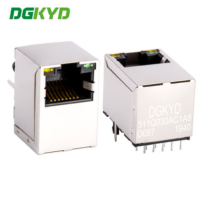 Prise RJ45 Lan à entrée supérieure, Jack modulaire RJ45 Gigabit Cat6 avec transformateur DGKYD511Q030AC1A8D057