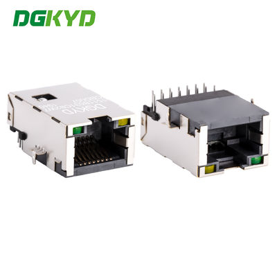 Port de réseau à insertion directe RJ45 avec transformateur, plaque d'enfoncement mince DGKYD1511B031CB2W7CBD057