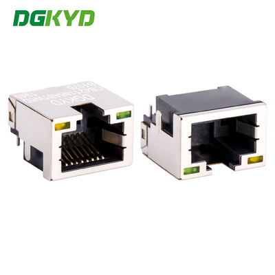Tableau d'évier de connecteur RJ45 à profil bas en métal protégé par plongeon avec bouclier et lumière DGKYDCB421188AB1W6DB1075