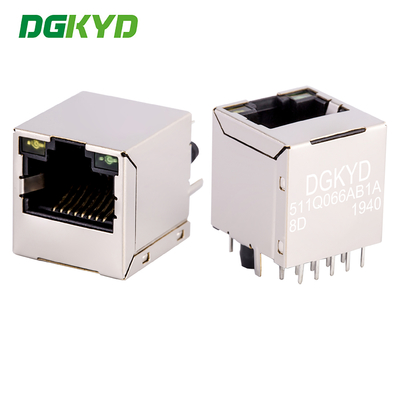 Connecteur RJ45 vertical à insertion droite 180 degrés avec filtre intégré gigabit DGKYD511Q066AB1A8D