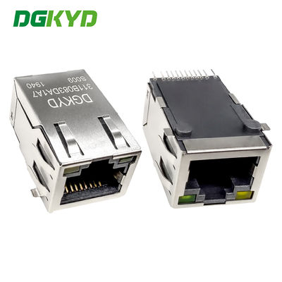 Peigne mobile magnétique de base-T de DGKYD311B083DA1A7S009 SMT RJ45 Jack 100 avec la LED