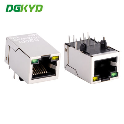 Connecteur RJ45 100Mbps intégré à l'interface de la tête de cristal du filtre Ethernet Interface réseau de qualité industrielle DGKYD311B054AA2A4DN