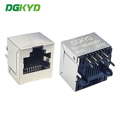 DGKYD52A1188GWA3DY9143 52A RJ45 8P8C Connecteur en ligne à prise à 180 degrés