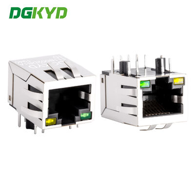 Connecteur RJ45 100 Mbps transformateur intégré réseau industriel port prise horizontale DGKYD111B002DB1A1D