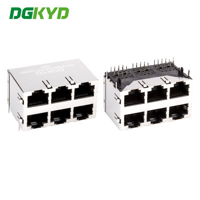 RJ45 prise Ethernet sans séparateur 2X3 connecteur Ethernet industriel DGKYD59212388HWA1DY1AG062