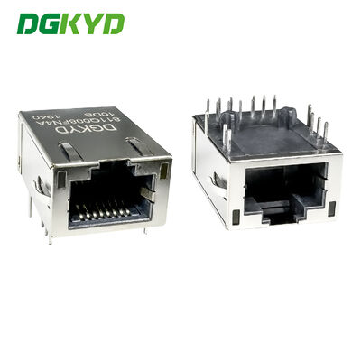 RJ45 Connecteur à port unique avec filtre intégré CAT5 Gigabit haut élastique avec lumière LED DGKYD811Q008FN4A10DB