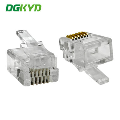 RJ11 tête de cristal 6P6C tête de cristal DGKYDRJ111166F1A1WW041 (corps court)