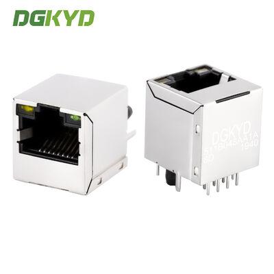 100 MHz Filtrage intégré à travers trou RJ45 Transformateur intégré 8P8C DGKYD511B048AA1A8D