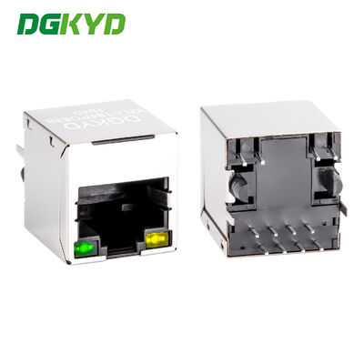 Connecteur Ethernet RJ45 8P8C à entrée supérieure à 180 degrés personnalisé Cat 5 avec POE KRJ-184POENL