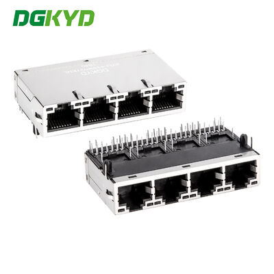 4 ports connecteur Giga Ethernet Rj45 prise modulaire,port réseau industriel 1000 BASE-TX KRJ-4339PGYENL