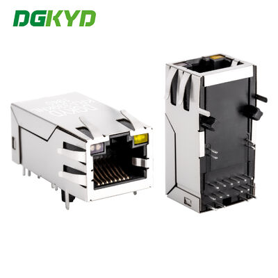 Port RJ45 Gigabit Ethernet avec alimentation POE 33 long avec connecteur blindé à bande lumineuse KRJ-339KNL