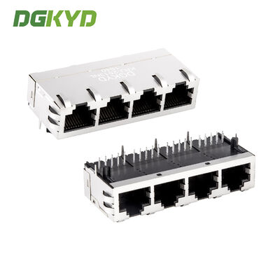 Interface Ethernet du connecteur Gigabit réseau 4 Gang RJ45