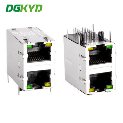 Connecteur RJ45 à double pont avec transformateur à 1000 bases et performances Cat6 pour les réseaux Ethernet