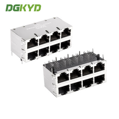 8 ports Gigabit Ethernet Connecteur RJ45 avec magnétique pour réseautage haut débit