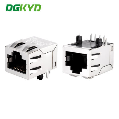Connecteur PCB RJ45 à port unique blindé avec transformateur pour Ethernet Megabit