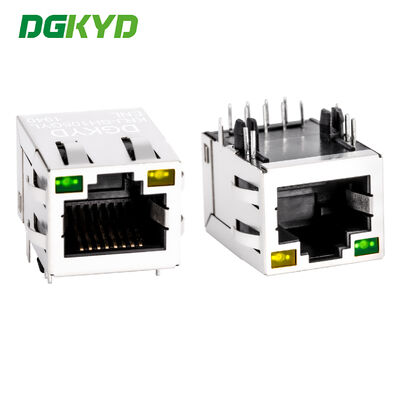 10/100 BASE Ethernet RJ45 prise modulaire avec transformateur et monture à travers trou