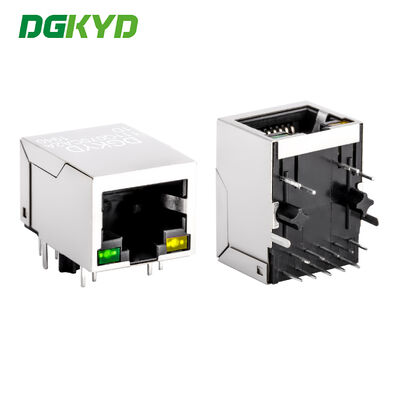 Connecteur Gigabit RJ45 de qualité industrielle avec boîtier blindé et indicateur LED