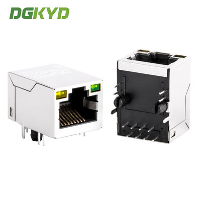 Jack modulaire de connecteur RJ45 avec interface intégrée de blindage de la lumière par filtre intégré et placage or 6u