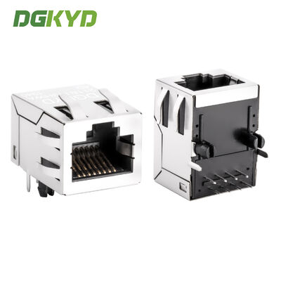 Connecteur RJ45 Port réseau industriel à 100 Mbps avec prise modulaire dorée 6U