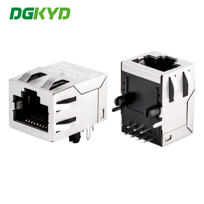 Connecteur RJ45 blindé 100 Mbps avec transformateur réseau intégré et sans bande lumineuse