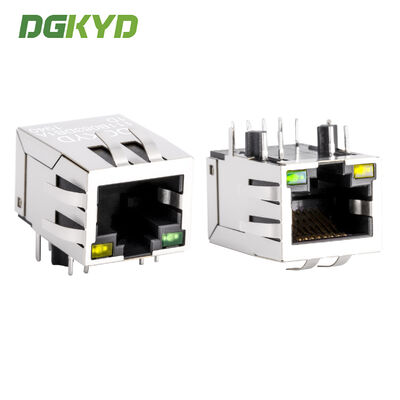 Connecteur RJ45 de 100 Mbps avec transformateur intégré et boîtier blindé pour interface réseau