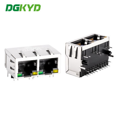 Connecteur RJ45 de qualité industrielle avec plaque dorée 6U pour Ethernet Gigabit