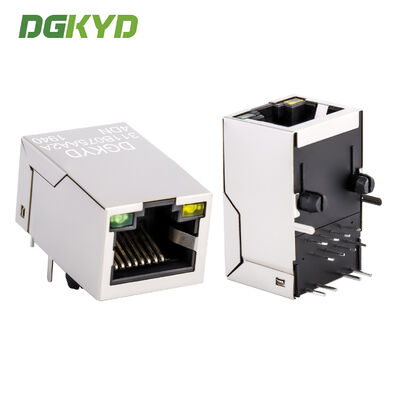 Connecteur RJ45 à port unique avec transformateur 10/100 Base-T RJ45 Jack Jack modulaire pour réseau Ethernet
