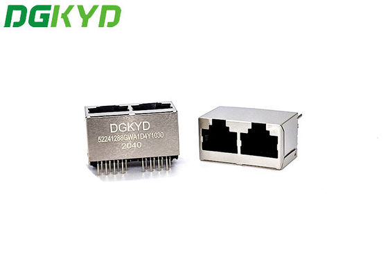 180 connecteur modulaire de l'Ethernet RJ45 du degré 1X2